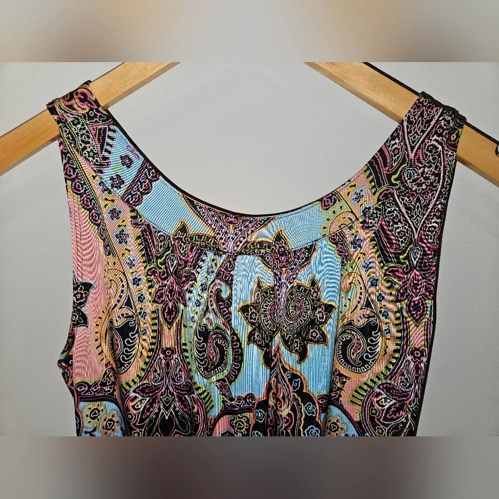 Essentials by Milano Paisley Sleeveless Dress - size small - Picture 4 of 6